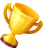 Icône d’une coupe de vainqueur brillante.
